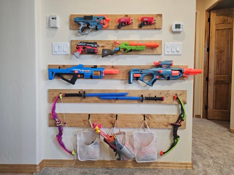 DIY Wooden Nerf Gun Display Wall